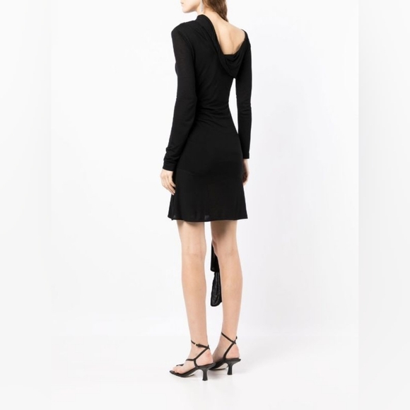 11. NWT HELMUT LANG Ruched Mini Dress Size Small - Picture 3 of 7